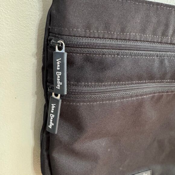 Vera Bradley black nylon crossbody bag 12” x 11” - Picture 4 of 6